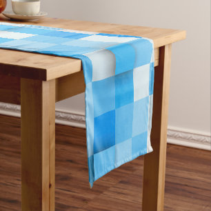 SlipperyJoe's squares artwork mosaic modern three- Short Table Runner