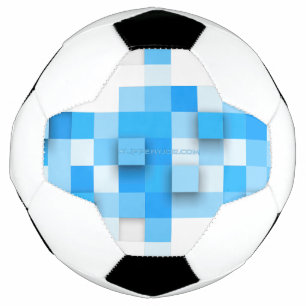 SlipperyJoe's squares artwork mosaic modern three- Soccer Ball
