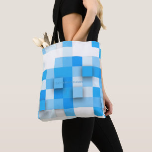 SlipperyJoe's squares artwork mosaic modern three- Tote Bag