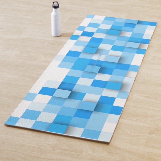 SlipperyJoe's squares artwork mosaic modern three- Yoga Mat (In Situ)