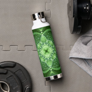 SlipperyJoe's St. Patrick's Day Fractal vortex hol Water Bottle
