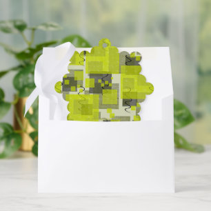 SlipperyJoe's St. Patrick's Day green Irish modern Tree Decoration Card