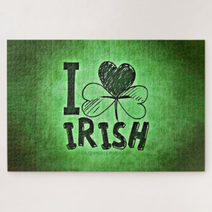 SlipperyJoe's St. Patrick's Day Irish three-leaf c Jigsaw Puzzle