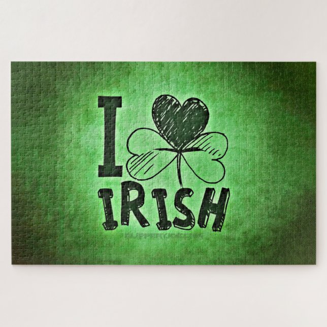 SlipperyJoe's St. Patrick's Day Irish three-leaf c Jigsaw Puzzle (Horizontal)