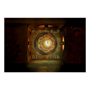 SlipperyJoe's steampunk-themed New Year round meta Poster