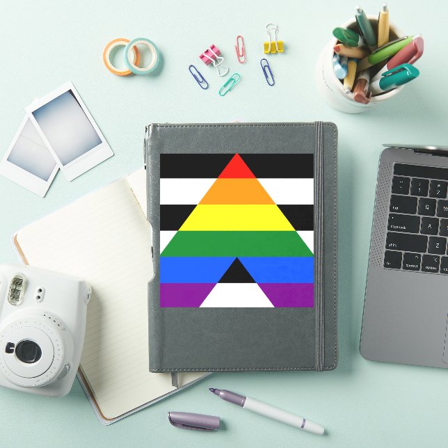 SlipperyJoe's straight ally flag smooth rainbow gr (iPad Cover)
