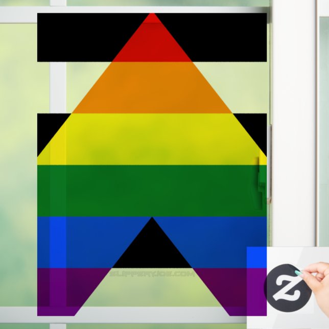 SlipperyJoe's straight ally flag smooth rainbow gr (Home)
