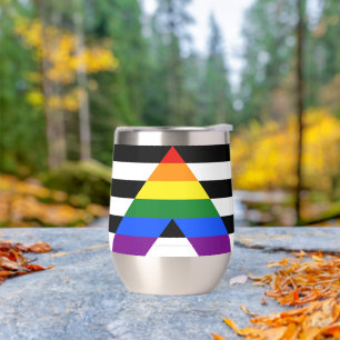 SlipperyJoe's straight ally flag smooth rainbow gr