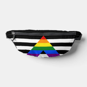 SlipperyJoe's straight ally flag smooth rainbow gr Bum Bags