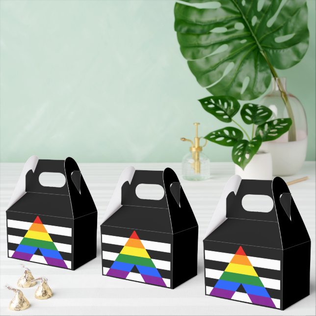 SlipperyJoe's straight ally flag smooth rainbow gr Favour Box (Multiple)