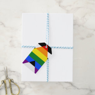 SlipperyJoe's straight ally flag smooth rainbow gr Gift Tags