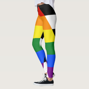 SlipperyJoe's straight ally flag smooth rainbow gr Leggings