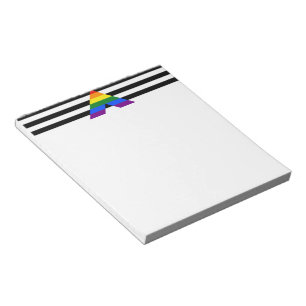 SlipperyJoe's straight ally flag smooth rainbow gr Notepad
