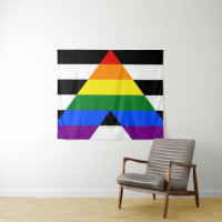 SlipperyJoe's straight ally flag smooth rainbow gr