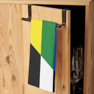 SlipperyJoe's straight ally flag smooth rainbow gr Tea Towel