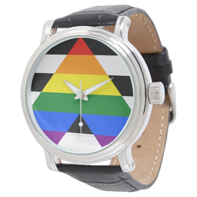 SlipperyJoe's straight ally flag smooth rainbow gr Watch (Angled)