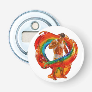SlipperyJoe's striking modern Pride-themed masculi Bottle Opener