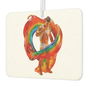 SlipperyJoe's striking modern Pride-themed masculi Car Air Freshener