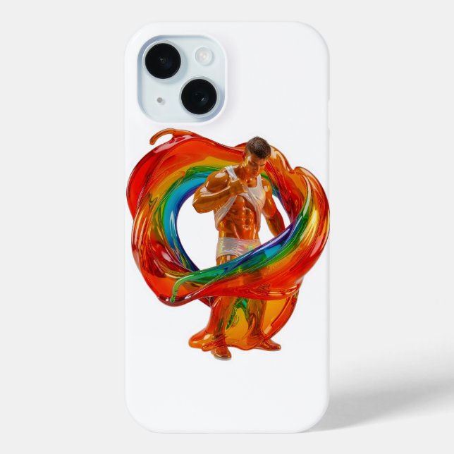 SlipperyJoe's striking modern Pride-themed masculi Case-Mate iPhone Case (Back)