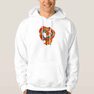 SlipperyJoe's striking modern Pride-themed masculi Hoodie