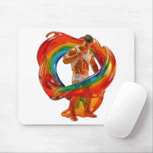 SlipperyJoe's striking modern Pride-themed masculi Mouse Pad