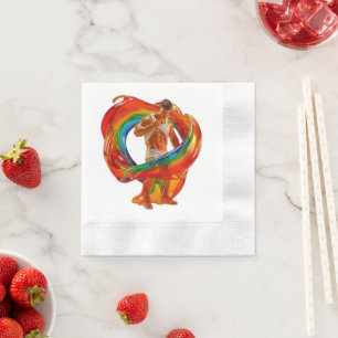 SlipperyJoe's striking modern Pride-themed masculi Napkin