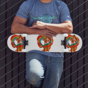 SlipperyJoe's striking modern Pride-themed masculi Skateboard
