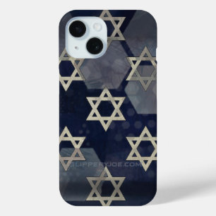 SlipperyJoe's strong Hanukkah vibe Star of David m iPhone 15 Case