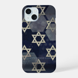 SlipperyJoe's strong Hanukkah vibe Star of David m iPhone 15 Case