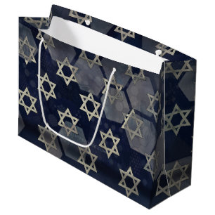 SlipperyJoe's strong Hanukkah vibe Star of David m Large Gift Bag