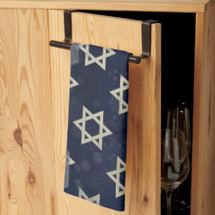 SlipperyJoe's strong Hanukkah vibe Star of David m Tea Towel