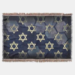 SlipperyJoe's strong Hanukkah vibe Star of David m Throw Blanket