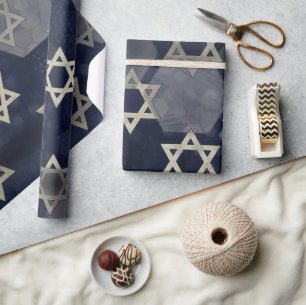 SlipperyJoe's strong Hanukkah vibe Star of David m Wrapping Paper