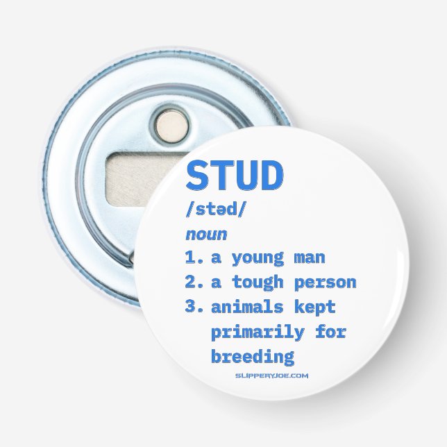 SlipperyJoe's stud definition animals dictionary b Bottle Opener (Front)