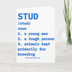 Slipperyjoes Stud Definition Animals Dictionary B Card