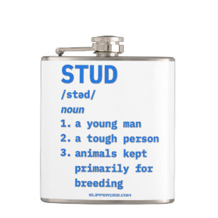 SlipperyJoe's stud definition animals dictionary b Hip Flask