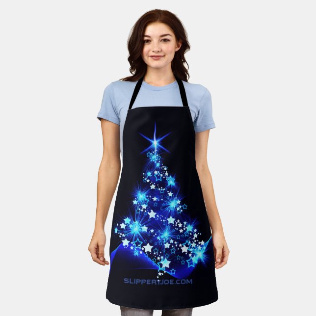 SlipperyJoe's stylised glowing Christmas tree brig Apron (Worn)
