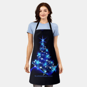 SlipperyJoe's stylised glowing Christmas tree brig Apron