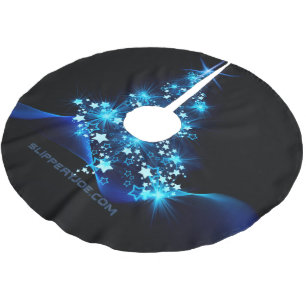 SlipperyJoe's stylised glowing Christmas tree brig Brushed Polyester Tree Skirt