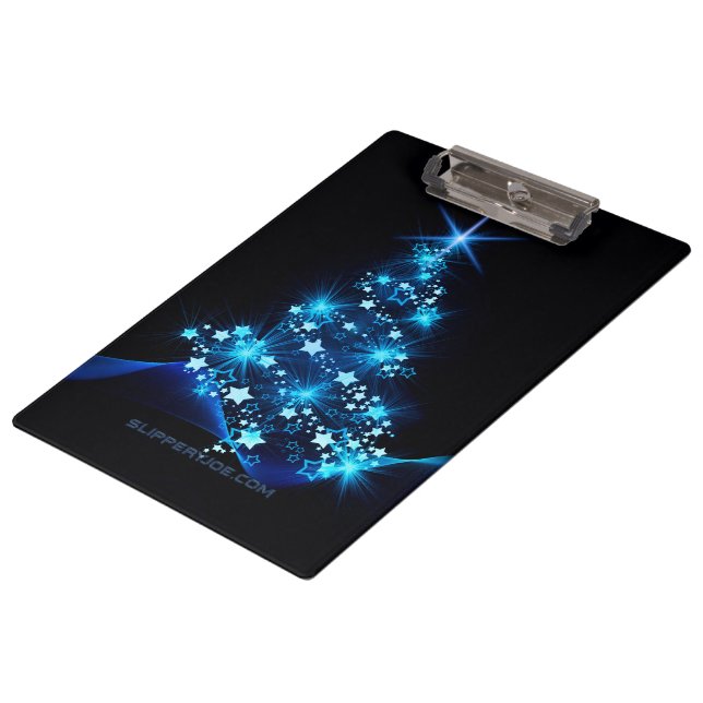 SlipperyJoe's stylised glowing Christmas tree brig Clipboard (Angled)