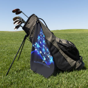 SlipperyJoe's stylised glowing Christmas tree brig Golf Towel