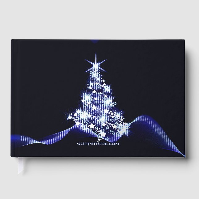 SlipperyJoe's stylised glowing Christmas tree brig Guest Book (Front)