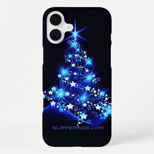 SlipperyJoe's stylised glowing Christmas tree brig iPhone Case (Back)