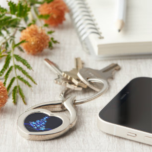 SlipperyJoe's stylised glowing Christmas tree brig Key Ring