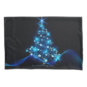 SlipperyJoe's stylised glowing Christmas tree brig Pillowcase