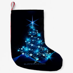 SlipperyJoe's stylised glowing Christmas tree brig Small Christmas Stocking