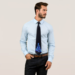 SlipperyJoe's stylised glowing Christmas tree brig Tie