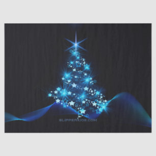 SlipperyJoe's stylised glowing Christmas tree brig Tissue Paper