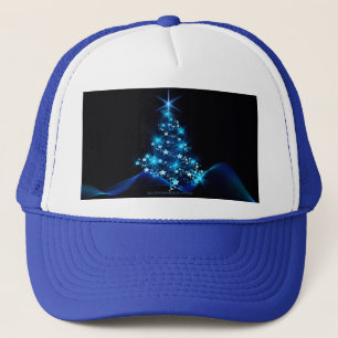 SlipperyJoe's stylised glowing Christmas tree brig Trucker Hat