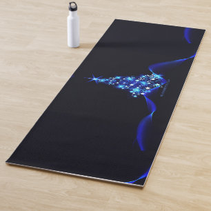 SlipperyJoe's stylised glowing Christmas tree brig Yoga Mat